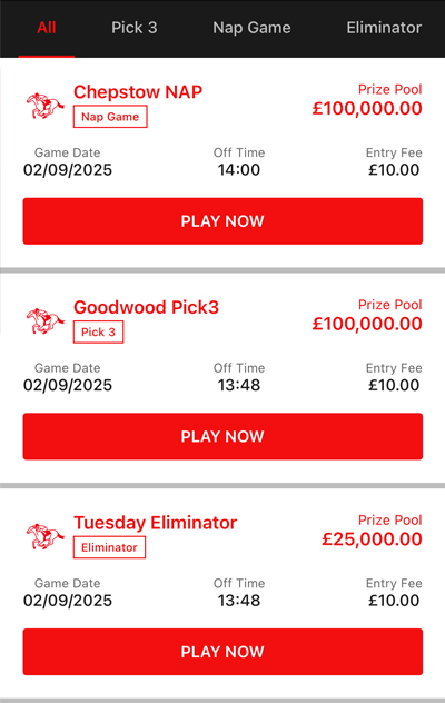 Choose a Lottery Game & Entry